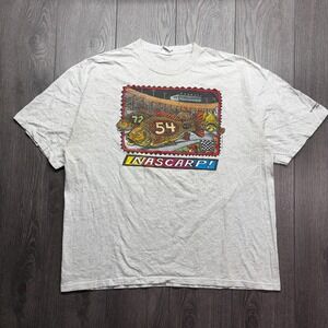 Vintage Nascarp Parody T Shirt Grey XXL 2XL Ray Troll Streetwear Y2K Funny